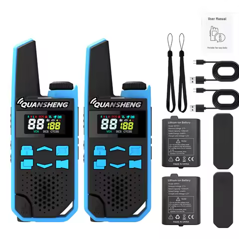 TG-FR1 PMR446 Walkie Talkie 16 Channels, USB-C Rechargeable Two Way Radio with VOX, SOS, Scan, Flash