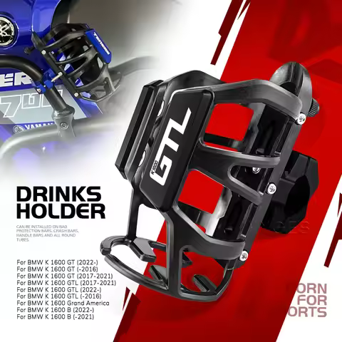 For BMW K1600GT K 1600 GT K1600GTL K1600 GTL K1600B K1600GA Motorcycle Beverage Water Bottle Cage Dr