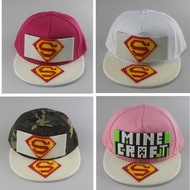 Creative Unique Children's Baseball Cap Lego Lego Cap Small Particle Building Block Pixel Puzzle DIY