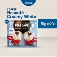 Nescafe Creamy White 3-in-1 Coffee Twin Pack 51g - Pack of 20