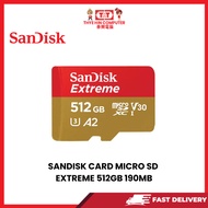 SANDISK CARD MICRO SD EXTREME 512GB 190MB