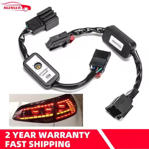 2Pcs Indicator LED Taillight Add-on Module Cable Wire Harness For VW Golf 7 Black Dynamic Turn Signa