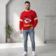 Kansas City Chiefs (NFL) Knitted Sweater Long-Sleeved Shirt Vintage Second-Hand Condition