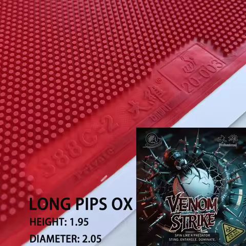 Dawei 388C-2/388D-2 Long pips Table Tennis Rubber OX Extra Soft Medium Pips ITTF Approved Ping Pong 