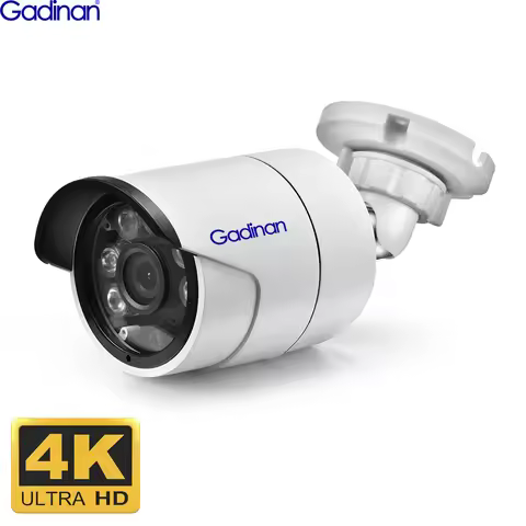 Gadinan 8MP POE IP Camera Dual Light 4K Outdoor Video Home Surveillance Security Hunman Detection CC