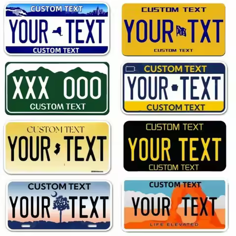 12x6" Custom USA City Car Tags | Personalized Text/Name United States License Plate Replica