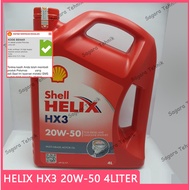 MESIN Shell Helix HX3 20W-50 4 Liter Diesel and Gasoline Engine Oil 20W 50 4 Liter