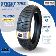 R17 TL806 EPIC STREET MOTORCYCLE TIRE TUBELESS FOR MT15, MT25 - 130/70-17; 140/70-17; 110/80-17