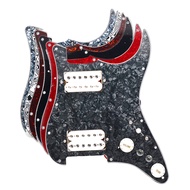 Alnico 5 Prewired Strat Pickguard Coil Splitting Pickguard HH Loaded Pickguard with Humbucker Pickup