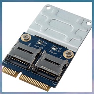 (XCTS) 2 SSD HDD for Laptop Dual Micro- SD SDHC SDXC TF to Mini PCIe Memory Card Reader MPCIe to 2 M