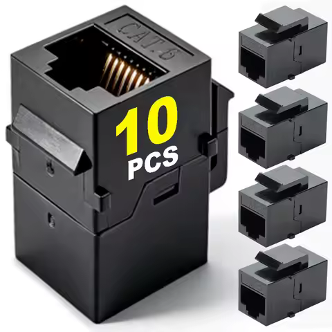 CAT6 RJ45 Insert Keystone Gigabit LAN Coupler Plug Standard T568A/T568B Network Module Slot for Inte