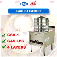 FRESH 4 LAYERS GAS STEAMER GSK-1 BUN PAU CORN FISH RICE STEAMED GAS PENGUKUS PAU DIMSUM NASI IKAN JA