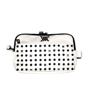Genuine NEW ANEW Golf Clutch Cool Black Rivet Wrist Bag Printed Soft Bag Double Pull Mobile Phone Sp