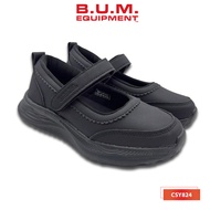 BUM Equipment Kid's Black Shoes CSY824 Black School Shoe / Kasut Hitam Sekolah / Sneakers / Kasut Bu
