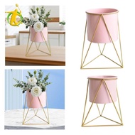[Asiyy] Plant Holder Stand Flower Pot Decor ,Round ,Geometric Flower Pot Shelf Flower Basket for Home Living Room Patios