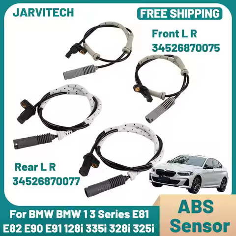 ABS Wheel Speed Sensor 34526870075 34526870077 Fit For BMW 1 3 Series E81 E82 E90 E91 128i 335i 328i