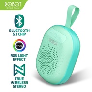 Speaker Bluetooth Robot RB20 TWS Small Mini RGB Portable Like JBL Go - Hijau Muda