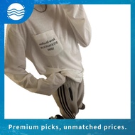 Acne Studios 25FW Washed Black Gray 1996 Pocket Printed Logo Round Neck Long Sleeve Tee