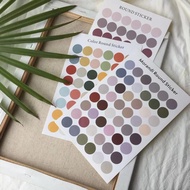 Ins Wind Colour Circle Sticker Morandi Earth Colour Seal Sticker Card Sticker