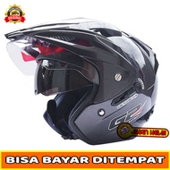 HELM / HELM G2 DUA KACA ABU- ABU GLOSS ORIGINAL TERBARU