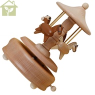 Carousel Music Box Retro Wooden Carousel Music Box Handmade Carousel Horse Music Box Beech Wood Rota