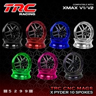TRC CNC XPYDER 10 SPOKES MAG WHEELS (3.5*15 F x 4.0*14 R) for XMAX 300 V1/V2 5299