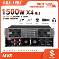 SHALANRA MV8 Professional Audio Amplifier 8 Ohm 1500Wx4 Channel High Power Amplifier Performance Par