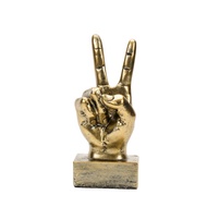 cod Vilead Resin Gesture Hand Finger Figurines Sculpture Retro Ornament Home Office Desk Table Shop 
