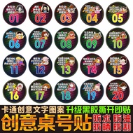 Round Stickers Waterproof Number Stickers 1-50 PVC Stickers Number Stickers Number Stickers for Dini