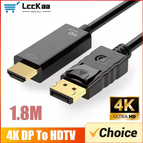 1.8M DP To HDMI-compatible Cable 4k DisplayPort To HD Adapter Male To Female DisplayPort To HDTV Con