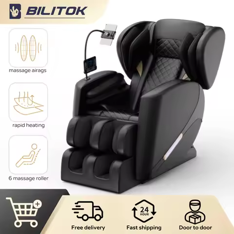 Massage Chair with Zero Gravity, Massage Chair Recliner with Heating, Airbags, Foot Roller，Bluetooth