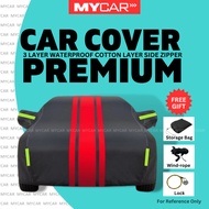 Car Cover MPV Model Alphard Vellfire 3 Layer Black Car Cover Kereta Penutup Kereta Waterproof