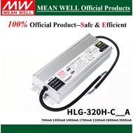 Original Mean Well HLG-320H-C700A HLG-320H-C1050A HLG-320H-C1400A HLG-320H-C1750A  HLG-320H-C2100A  