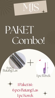 [ Paket Combo Hemat ] Batang Las Korek Api - Kawat Las Lilin Bakar +  Pematik Gas - Korek Api Kompor