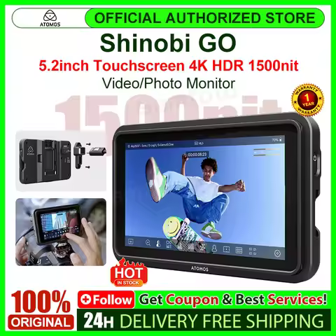 Atomos Shinobi GO 5.2" Touchscreen 1500nit 4K HDR Video/Photo Monitor..