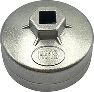 Oil Filter Cap Wrench Oil Filter Socket Removal Tool 74mm Inner Dia,15 Flute, 918 Aluminum Alloy Com
