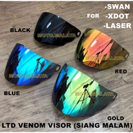 VISOR FOR HELMET INDEX SWAN LTD / XDOT X-DOT G518  G518B SMOKE RAINBOW CHROME