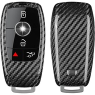 T-carbon Real Glass Fiber Key Fob Cover Compatible with Mercedes Benz,Key Fob Protector fits for Mer