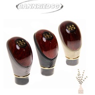 BANNRIEDSG9895Y Car Shift Knob PU Leather High Quality 5 Speed Manual Universal Wooden Manual Gear L