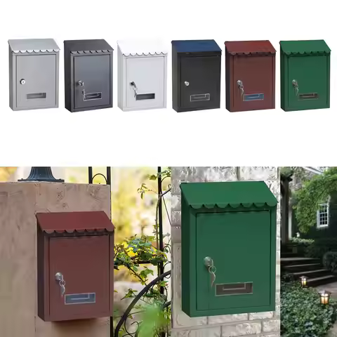 Mailbox 22x6.5x30cm Mail Locking Mail Box Home Gate Newspaper Install Screws