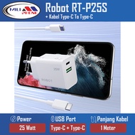 Robot Charger RT-P25 25W + Type-C To Type-C Cable 100 Cm Original