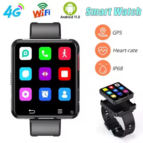 2025 S998 4G Smart Watch Android OS MTK6739 Quad Core 3GB 32GB 2.64" Large Screen Dual Camera 1200mA