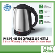 Philips HD9306 Jug Kettle. Philips HD9306/03. 1.5 Litres Capacity. 1800 Watts. Cordless Base With Cord Winder. 75cm Cord