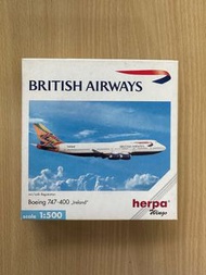 Herpa BA 英航 747-400 Ireland 愛爾蘭 1:500 飛機模型
