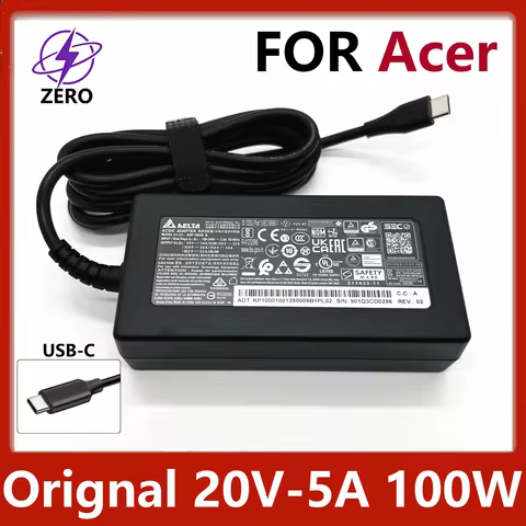 Original Delta 100W 20V 5A Usb-C Type-C Laptop Charger Power Adapter for Acer Swift 3 Go16 N23J2 N23