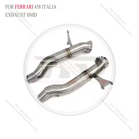 Performance Downpipe for Ferrari 458 Italia Stainless Steel Mandrel-Bent Improved Exhaust Flow Throa
