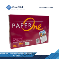 PaperOne Copy Paper Digital Presentation 100 GSM (Short/Long/A4/A3) 500 sheets/ream