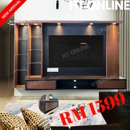 HT ONLINE 8ft Fluted Panel TV Cabinet  Wall Mounted Tv Cabinet Kabinet TV Gantung Rak Tv