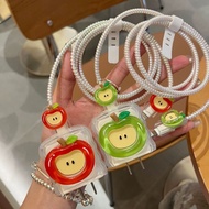 Cartoon Apple Charger Data Cable Case Protector and Winding Kit for Apple 18W 20W Fast Charger Adapt
