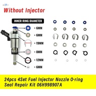 24pcs/4Set  Injector Nozzle O-Ring Seal Repair Kit 06H998907A for  A4 Q5  Golf  CC 1.8 2.0T 06J998 9
